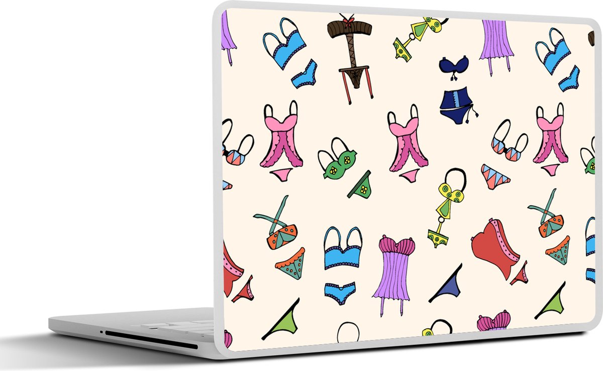 Laptop sticker - 11.6 inch - Lingerie - Ondergoed - Patroon - 30x21cm - Laptopstickers - Laptop skin - Cover