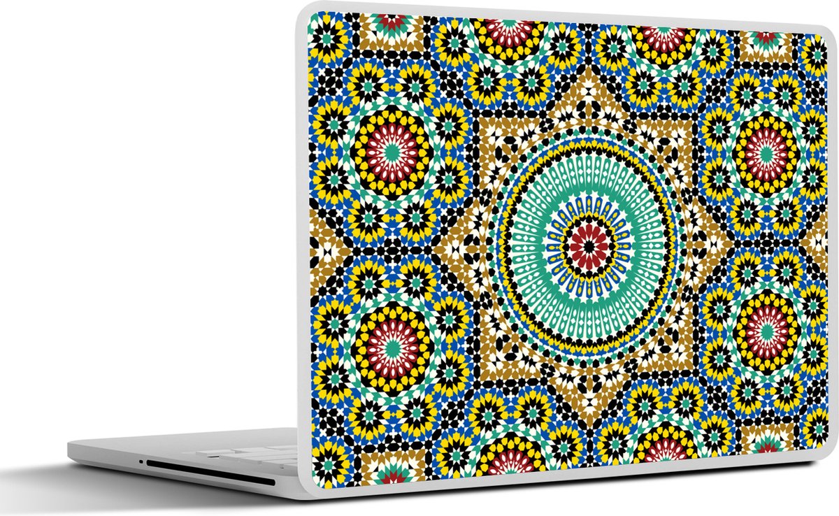 Laptop sticker - 14 inch - Mozaïek - Patronen - Mandala - 32x5x23x5cm - Laptopstickers - Laptop skin - Cover