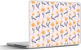 Laptop sticker - 14 inch - Bloemen - Patronen - Zomer - 32x5x23x5cm - Laptopstickers - Laptop skin - Cover