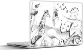 Autocollant pour ordinateur portable - 11,6 pouces - Peinture aquarelle - Animaux - Jungle - Garçons - Filles - Enfants - Enfant - 30x21cm - Autocollants pour ordinateur portable - Skin pour ordinateur portable - Couverture