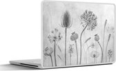 Laptop sticker - 15.6 inch - Stilleven - Zwart - Wit - Natuur - 36x27,5cm - Laptopstickers - Laptop skin - Cover