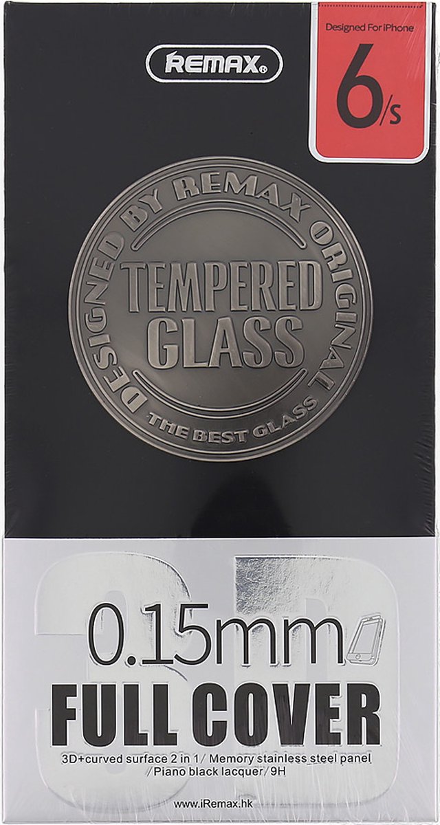 Remax 9H Tempered Glass voor Apple iPhone 6/6s (4.7