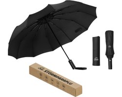 GOAT Outdoor stormparaplu - Paraplu - Opvouwbaar - Windproof tot 100kmp/u - ⌀ 105 cm - Paraplu - Zwart