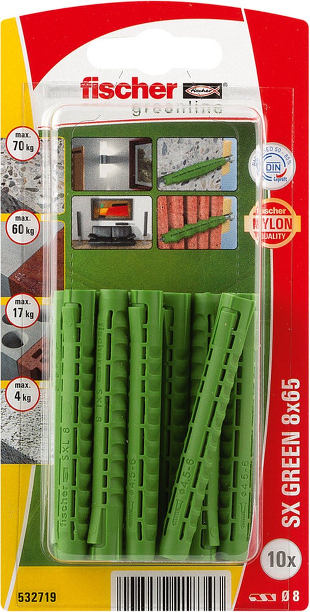 Fischer Pluggen SX Green 8 x 65