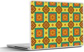 Laptop sticker - 11.6 inch - Patchwork - Retro - Bloemen - Design - 30x21cm - Laptopstickers - Laptop skin - Cover