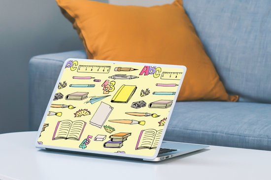 Sticker pour ordinateur portable - 14 pouces - École - Motifs - Crayon - 32x5x23x5cm - Autocollants pour ordinateur portable - Skin pour ordinateur portable - Housse