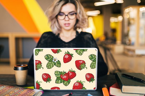 Sticker pour ordinateur portable - 12,3 pouces - Fraises - Fruits - Motifs - 30x22cm - Autocollants pour ordinateur portable - Skin pour ordinateur portable - Housse