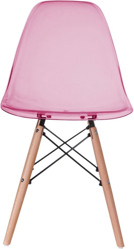 Lucienne - Transparante neutrale POLYCARBONAAT stoel - Set van 8 stuks