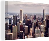 Ville de Chicago Canvas 80x60 cm - impression photo sur toile peinture Décoration murale salon / chambre à coucher) / Villes Peintures Toile