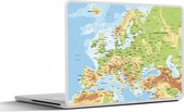 Laptop sticker - 10.1 inch - Kaart - Europa - Land - 25x18cm - Laptopstickers - Laptop skin - Cover