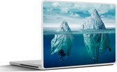 Laptop sticker - 15.6 inch - Zee - IJsberg - Plastic tasjes - 36x27,5cm - Laptopstickers - Laptop skin - Cover