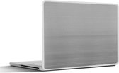 Laptop sticker - 15.6 inch - Metaal print - Zilver - Lijn - Grijs - Structuur - 36x27,5cm - Laptopstickers - Laptop skin - Cover