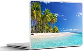 Laptop sticker - 13.3 inch - Strand - Zee - Palmboom - Zon - Zomer - 31x22,5cm - Laptopstickers - Laptop skin - Cover