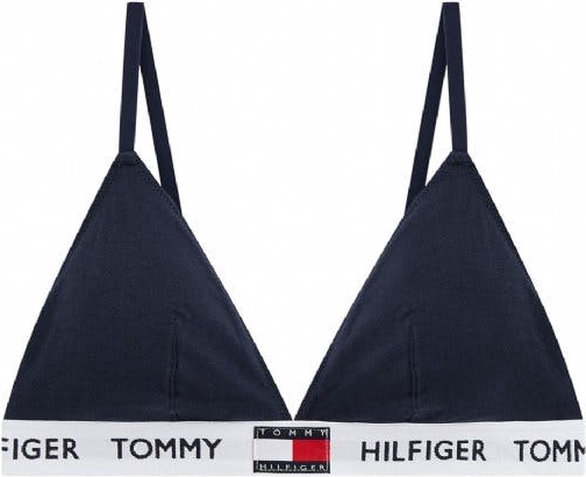 Tommy Hilfiger dames Tommy 85 triangel BH - katoen gevoerd - donkerblauw