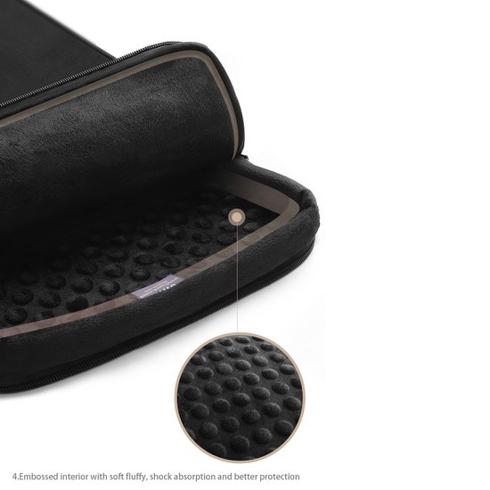 Alpha Dubbel laags laptop sleeve 16 inch Grijs