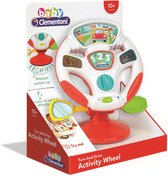 Baby Clementoni - Activity Wheel - Speelsgoed Stuur met Activiteiten - Speelstuur voor op Tafel - Met Geluid en Lampjes - 1 Jaar