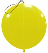 Punchballonnen Geel  boks Ballon Punch met elastisch- 50 stuks / EAN©Promoballons
