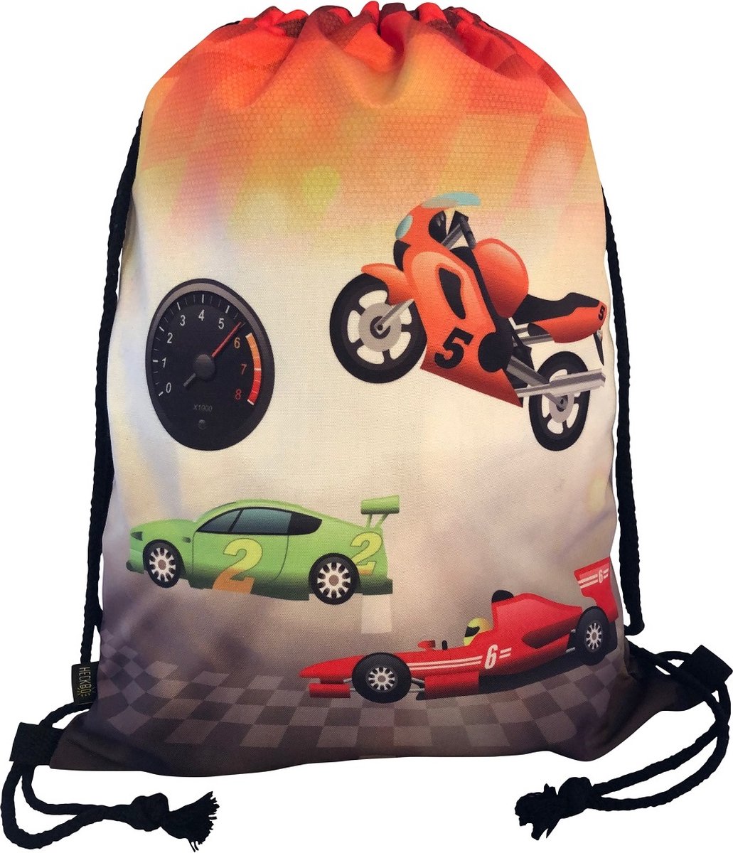 Gymtas - Zwemtas - Sporttas - Speelgoed tas - Rugzak - Racewagen - Motor - F1 - Heckbo - 32x40cm