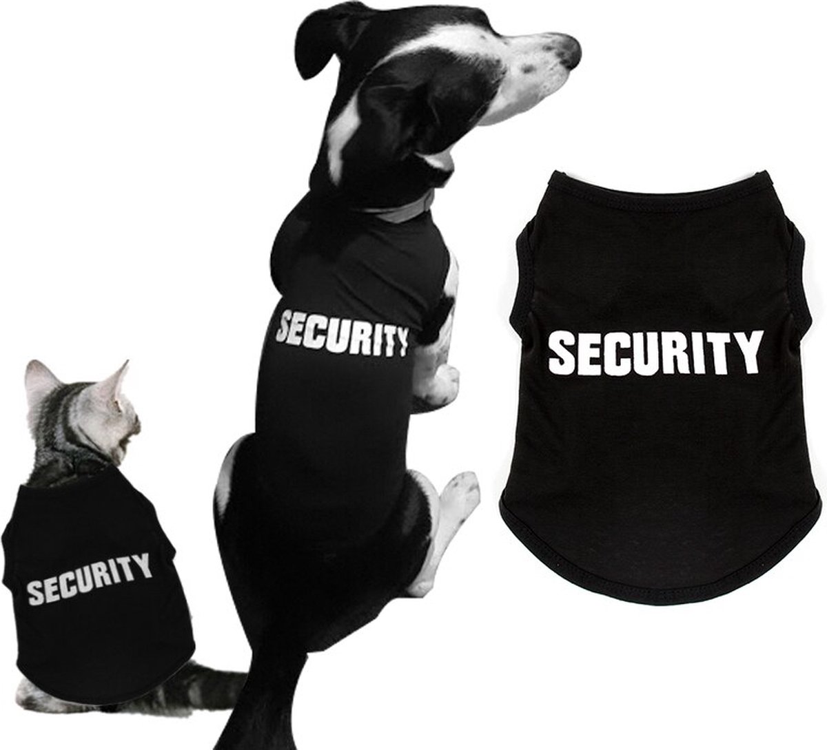TopVos - Hondentrui - Security - Zwart/Wit - Grote Katten & Medium Honden - TopVos