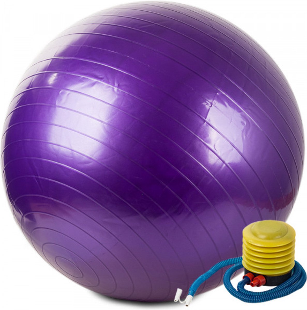 Fitness bal - Yoga bal - Pilates bal - Gymbal - Zitbal - Zwangerschapsball 65 cm plus pomp PAARS
