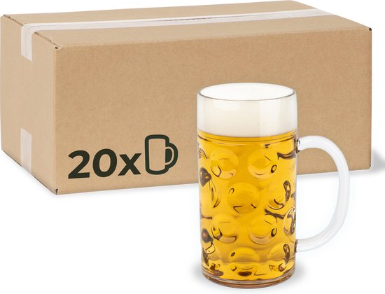 Landschap kopiëren krassen MyDrinkglass Plastic Bierpul | Bierpul Plastic | 20 Stuks | Oktoberfest |  Plastic... | bol.com