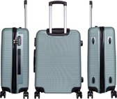 Kofferset 3 delig - Reiskoffers met TSA slot en op wielen - Malaga - Turqoise groen - Travelsuitcase