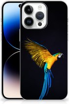 GSM Hoesje Geschikt voor iPhone 14 Pro Max Bumper Hoesje Papegaai