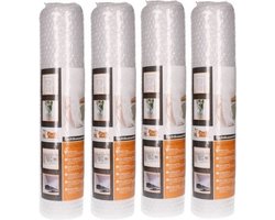 4x Noppenfolie/bubbeltjesfolie op rol 5 meter x 50 cm - Bubbelfolie/bubbeltjesplastic