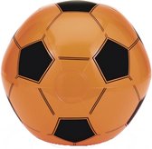 Opblaasbare oranje voetbal strandbal 30 cm