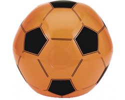 Opblaasbare oranje voetbal strandbal - Dia 30 cm - PVC - sport en spel artikelen