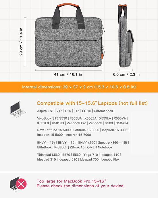 Mibbxea 15-15,6 inch laptoptas, hoes, sleeve, neopreen draagtas voor computer, Chromebook, Ultrabook, notebook, aktetas met handvat, compatibel met Dell HP Lenovo ASUS Acer, luipaar., 15-15,6 Zoll Mibbxea 15-15,6 inch laptoptas, hoes, sleeve, neopreen draagtas voor computer, Chromebook, Ultrabook, notebook, aktetas met handvat, compatibel met Dell HP Lenovo ASUS Acer, luipaar., 15-15,6 Zoll
