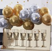Luxe Chrome Ballonnen - 20 stuks - Feestversieringen - Verjaardag - Feestje - Decoratie - Ballonnenpakket - Rozerood-rozegoud