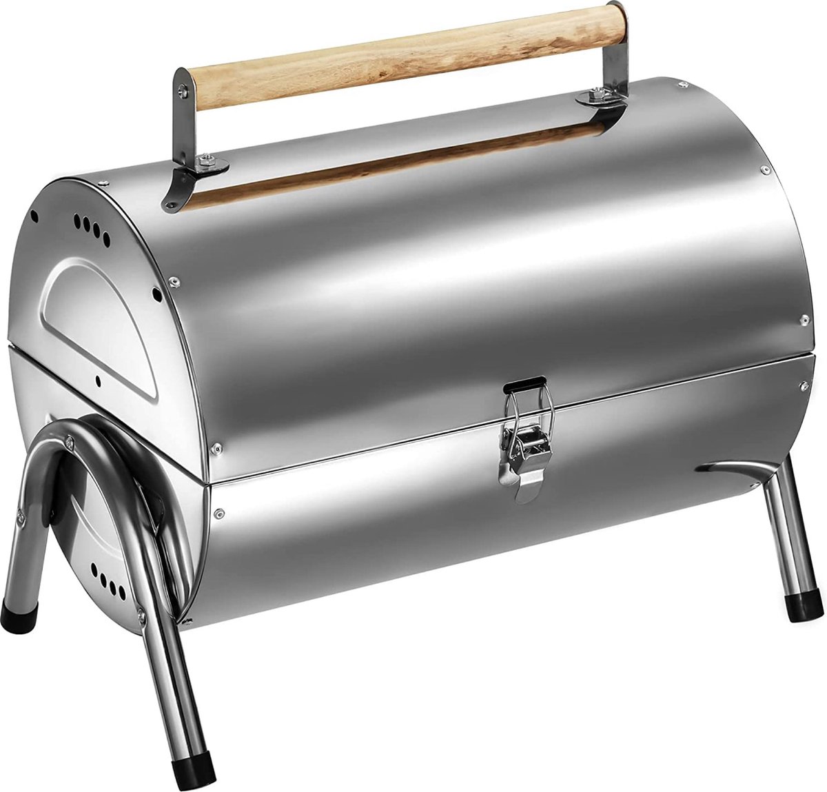 Cheqo® Luxe Barbecue - BBQ met Dubbel Grilloppervlak - Cilinderbarbecue - Afsluitbaar