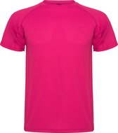 Fuchsia unisex sportshirt korte mouwen MonteCarlo merk Roly maat XXL