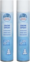 2x Sneeuwspray/spuitsneeuw bussen 300 ml - Kunstsneeuw/nepsneeuw spray