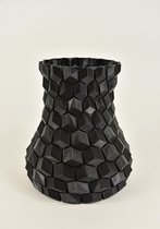 Oneiro’s Luxe Vaas Honingraatvaas zwart, 3d geprint D20 H22cm – binnen – buiten – luxe – accessoires – tuin – decoratie – bloemen – voor binnen – keramiek