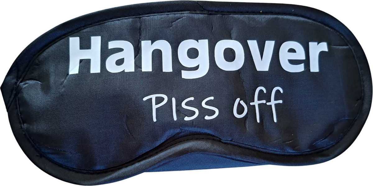 TWOA-Slaapmasker-Grappige tekst- zwart polyester- hangover piss off