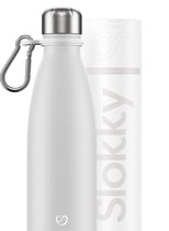 Slokky - Bouteille Thermos Mono White & Mousqueton - 500ml