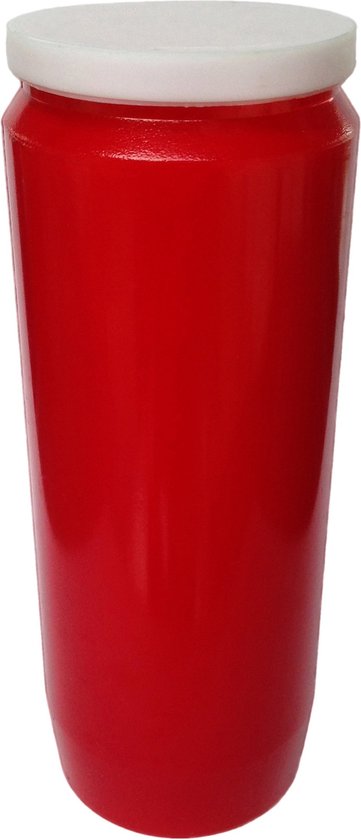 Graflichten rood met deksel 130/65 mm Graflichten rood met deksel 130/65 mm