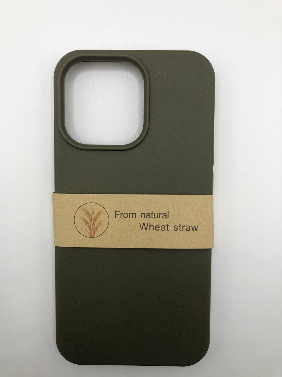 Biologisch Afbreekbaar Soft case hoesje - Duurzaam Afbreekbaar Milieuvriendelijk Back Cover - Geschikt voor Appel iPhone 13 Pro Max - Groen