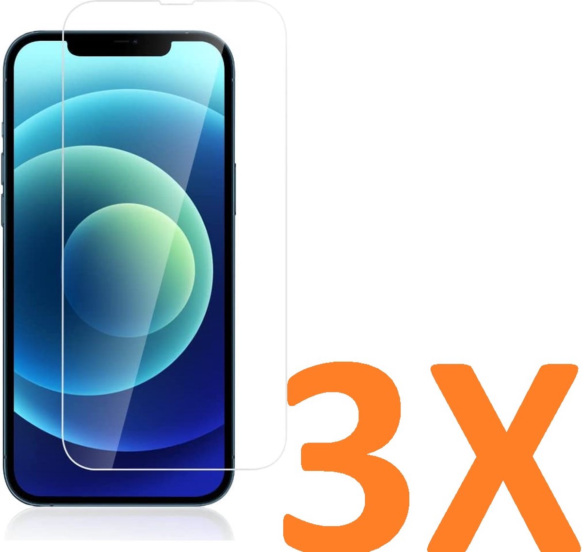 Screenprotector Glas - Tempered Glass Screen Protector - 3x Geschikt voor: Apple iPhone 14 Plus