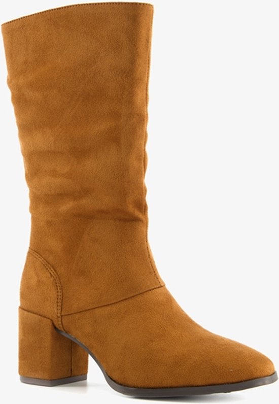 Blue Box dames laarzen met hak - Cognac - Maat 39 | bol.com