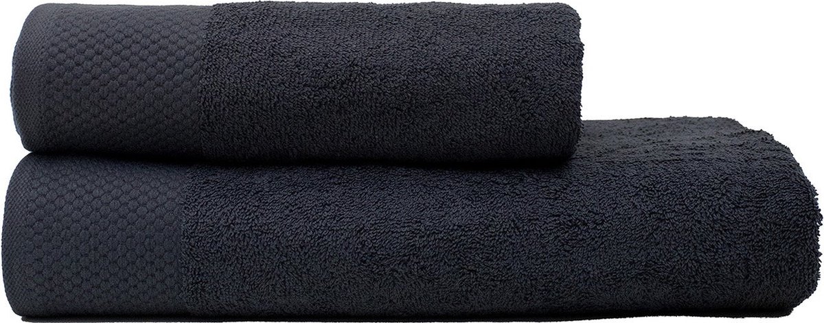 Wabe Black Hotel Handdoek Set Katoen