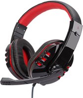 Casque de Gaming No Fear - Câble de 1,5 m - Drivers de 40 MM - Microphone pliable - Conception supra- Ear - Robuste et confortable - Zwart/rouge