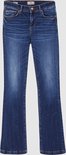 Een donkerblauwe flared jeans van LTB Jeans, met lichte wassing.