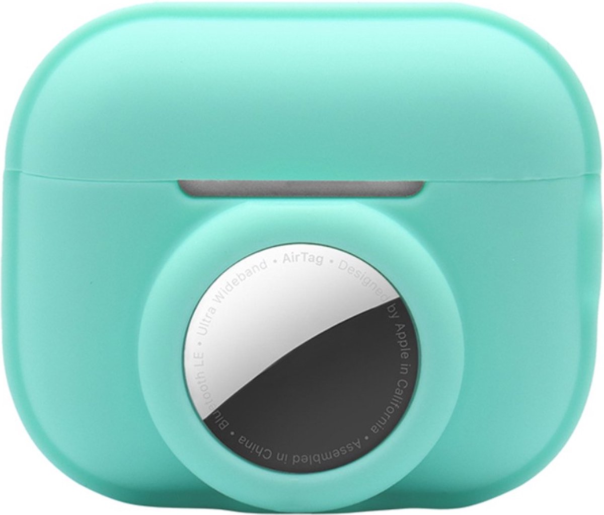 2 in 1 AirPods Pro 2 en Airtag Case - Beschermhoes - AirPods Pro 2 Cover - AirPods pro 2 AirTag Hoesje - Geschikt voor Apple Airpods Pro 2 - Mint groen