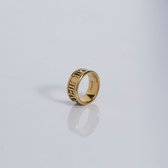 Marenca gouden heren ring met Romeinse cijfers (L)
