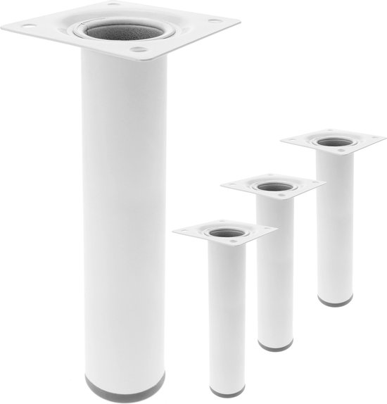 Trapeze tafelpoot zwart (set) - 4x10 cm - h: 72 cm bij