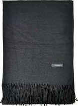 B Brand Cashmere langwerpige Sjaal/Omslagdoek zeer zacht en comfrotabel Zwart