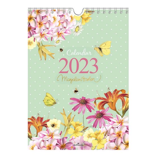 liberaal borduurwerk Sluipmoordenaar Marjolein Bastin Kalender 2023 - Flowers (23cm x 15.5cm) | bol.com